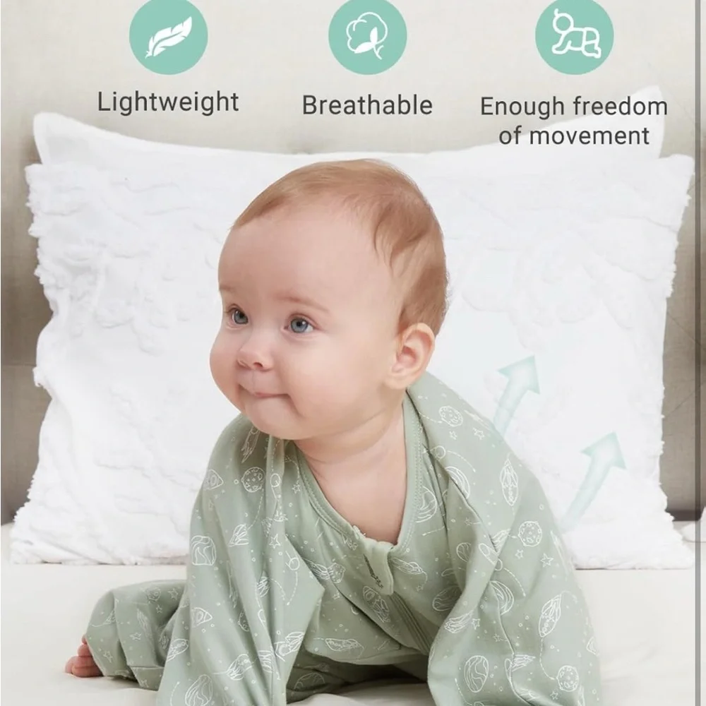 Green Starfish Design Baby Swaddle Sack